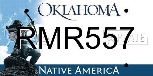 RMR557 Oklahoma License Plate