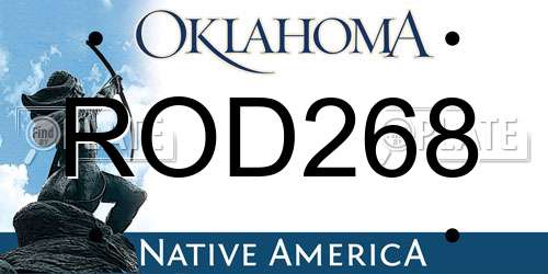 ROD268 Oklahoma License Plate