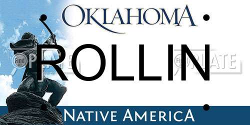ROLLIN Oklahoma License Plate