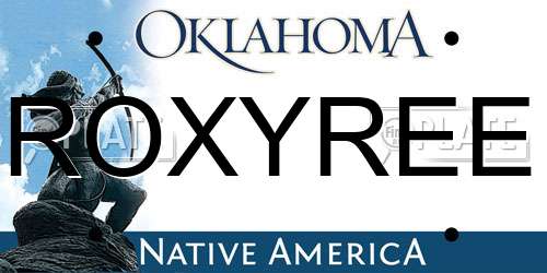 ROXYREE Oklahoma License Plate