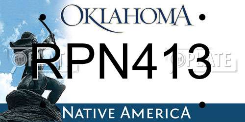 RPN413 Oklahoma License Plate