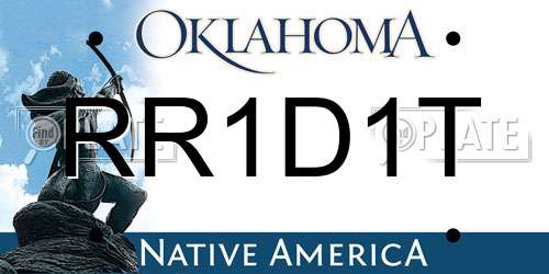 RR1D1T Oklahoma License Plate