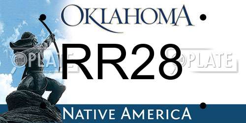 RR28 Oklahoma License Plate