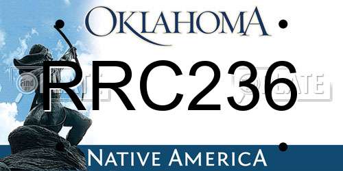 RRC236 Oklahoma License Plate
