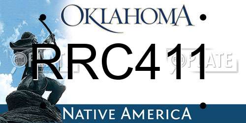 RRC411 Oklahoma License Plate