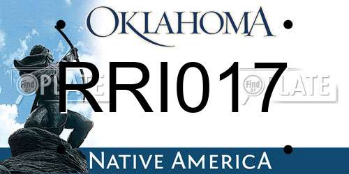 RRI017 Oklahoma License Plate