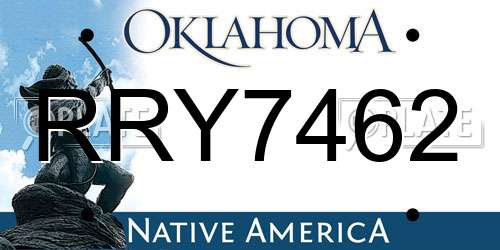 RRY7462 Oklahoma License Plate
