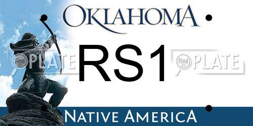 RS1 Oklahoma License Plate