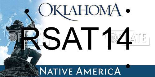 RSAT14 Oklahoma License Plate