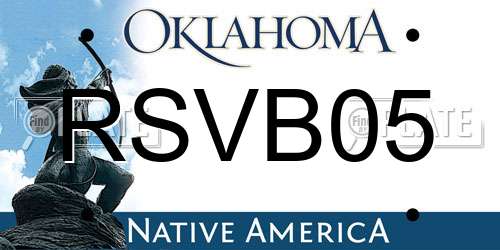 RSVB05 Oklahoma License Plate