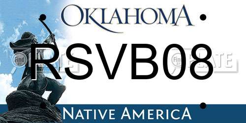 RSVB08 Oklahoma License Plate