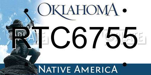 RTC6755 Oklahoma License Plate