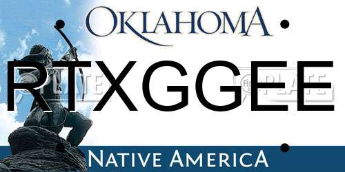 RTXGGEE Oklahoma License Plate