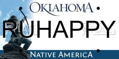 RUHAPPY Oklahoma License Plate