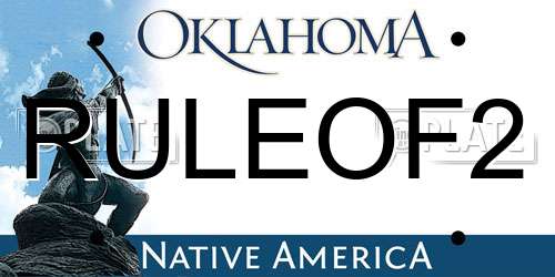 RULEOF2 Oklahoma License Plate