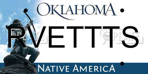 RVETTTS Oklahoma License Plate