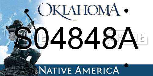 S04848A Oklahoma License Plate
