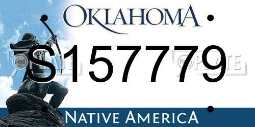 S157779 Oklahoma License Plate