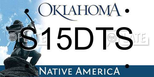 S15DTS Oklahoma License Plate