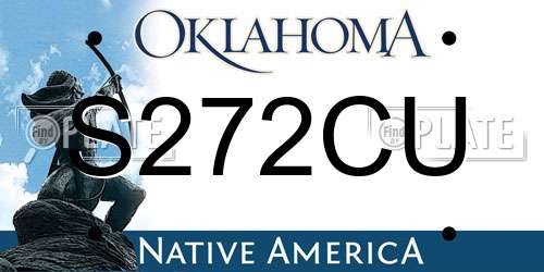 S272CU Oklahoma License Plate