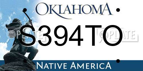 S394TO Oklahoma License Plate