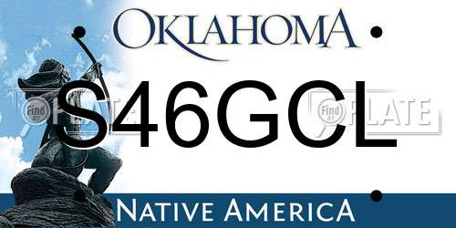S46GCL Oklahoma License Plate