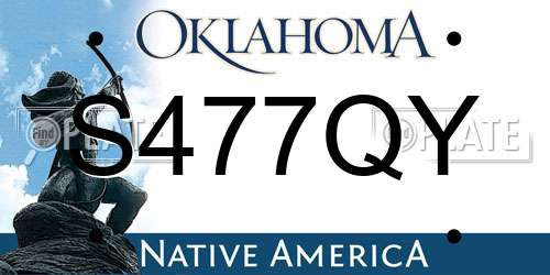 S477QY Oklahoma License Plate