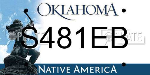 S481EB Oklahoma License Plate