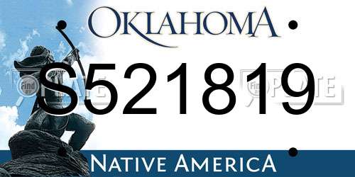 S521819 Oklahoma License Plate