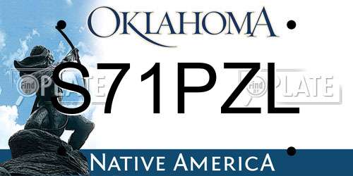 S71PZL Oklahoma License Plate