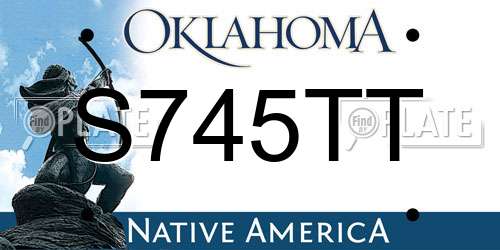 S745TT Oklahoma License Plate