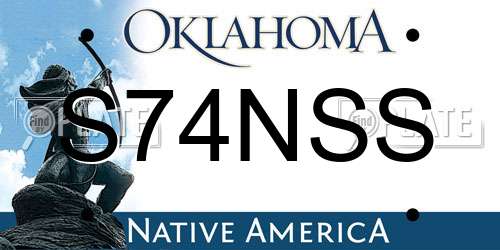 S74NSS Oklahoma License Plate