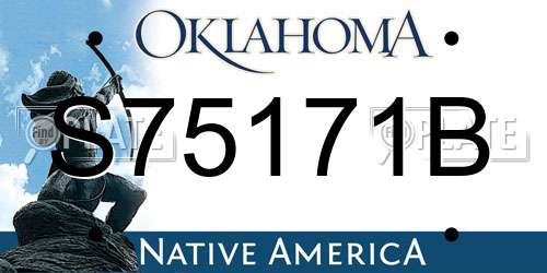 S75171B Oklahoma License Plate