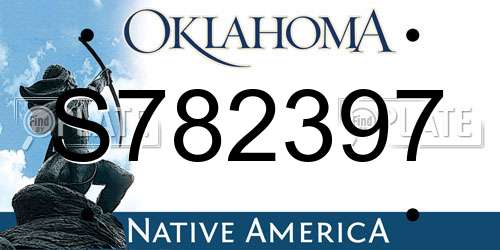 S782397 Oklahoma License Plate