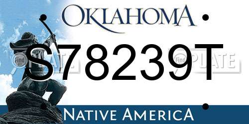 S78239T Oklahoma License Plate