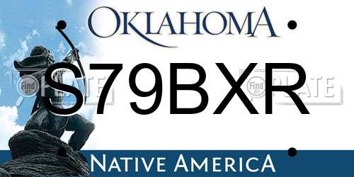 S79BXR Oklahoma License Plate