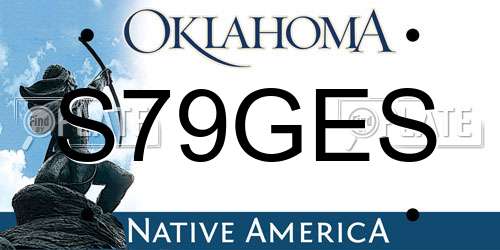 S79GES Oklahoma License Plate