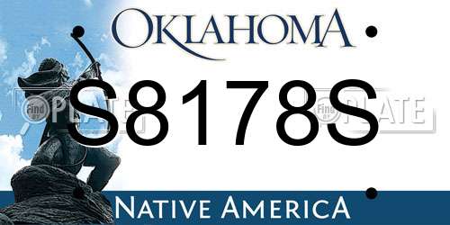 S8178S Oklahoma License Plate