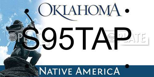 S95TAP Oklahoma License Plate