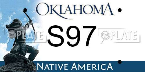 S97 Oklahoma License Plate