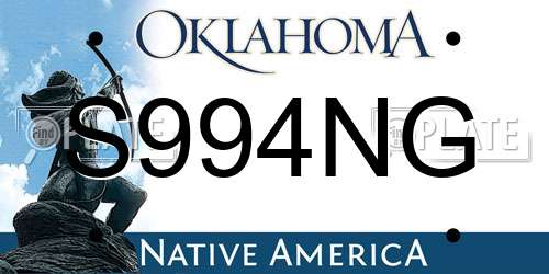 S994NG Oklahoma License Plate