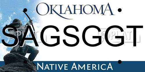 SAGSGGT Oklahoma License Plate