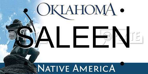 SALEEN Oklahoma License Plate