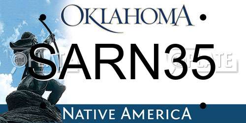 SARN35 Oklahoma License Plate