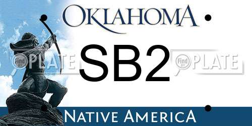 SB2 Oklahoma License Plate