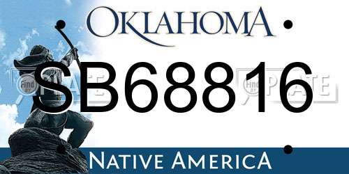 SB68816 Oklahoma License Plate