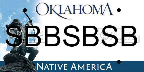 SBBSBSB Oklahoma License Plate