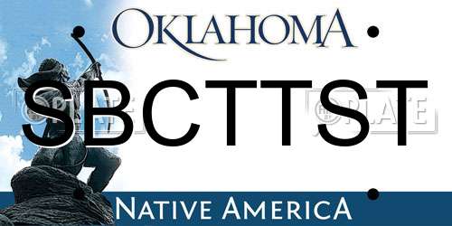 SBCTTST Oklahoma License Plate