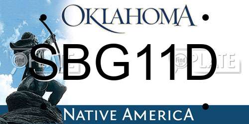 SBG11D Oklahoma License Plate