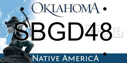 SBGD48 Oklahoma License Plate